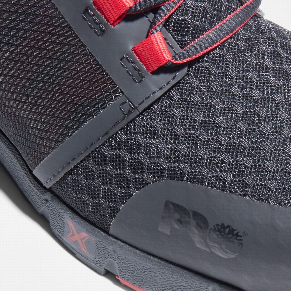 Timberland Radius Composite Burunlu İş Sneaker İş Ayakkabısı Erkek Siyah Kırmızı | TR-0365B