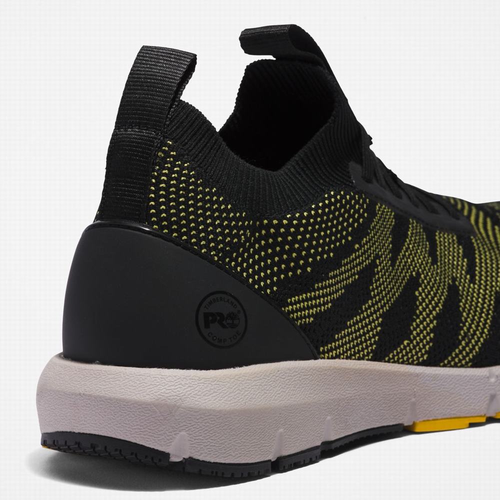 Timberland Radius Composite Burunlu İş Sneaker İş Ayakkabısı Erkek Siyah Sarı | TR-0639A