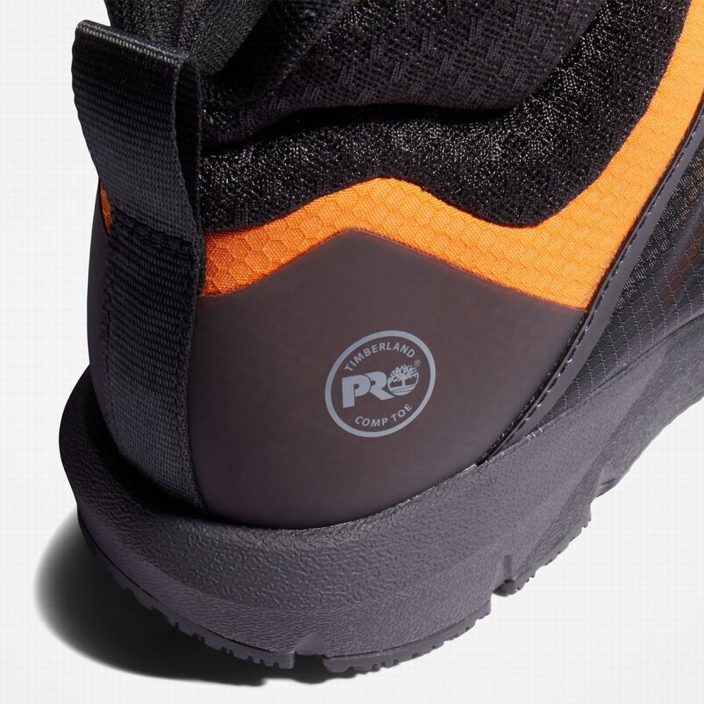 Timberland Radius Composite Burunlu İş Sneaker Iş Botu Erkek Siyah Turuncu | TR-5891L