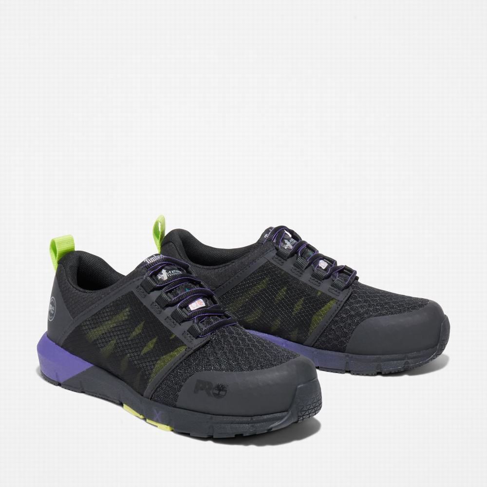 Timberland Radius Composite Burunlu İş Sneaker İş Ayakkabısı Kadın Siyah Mor | TR-6307M