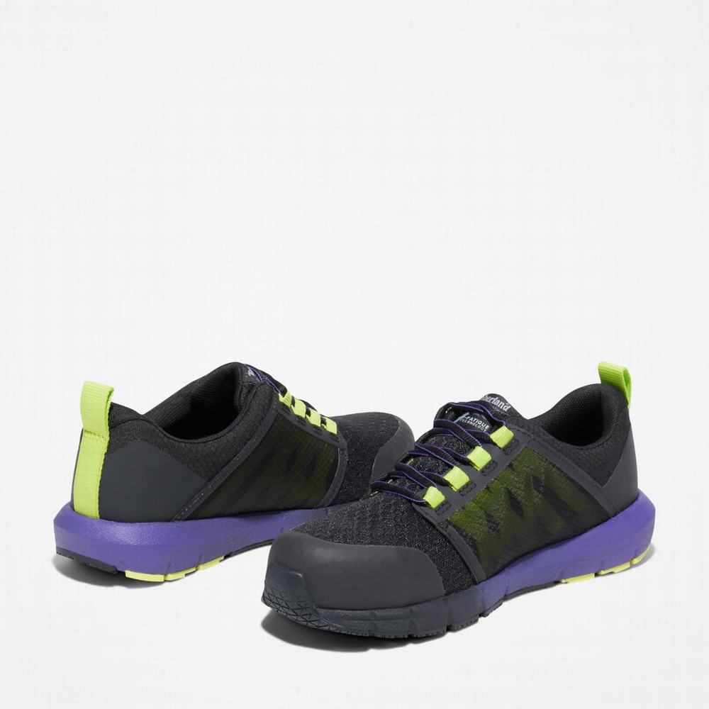 Timberland Radius Composite Burunlu İş Sneaker İş Ayakkabısı Kadın Siyah Mor | TR-6307M