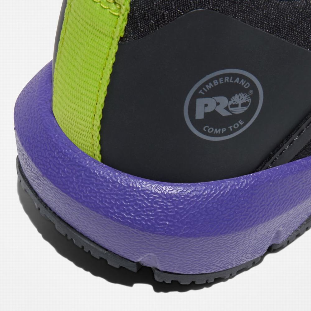 Timberland Radius Composite Burunlu İş Sneaker İş Ayakkabısı Kadın Siyah Mor | TR-6307M