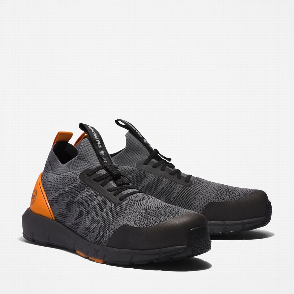 Timberland Radius Composite Burunlu İş Sneaker İş Ayakkabısı Erkek Gri Turuncu | TR-6742F