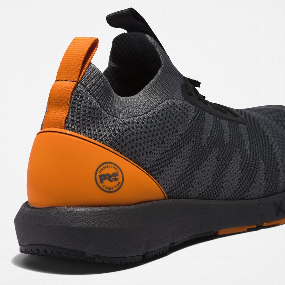 Timberland Radius Composite Burunlu İş Sneaker İş Ayakkabısı Erkek Gri Turuncu | TR-6742F