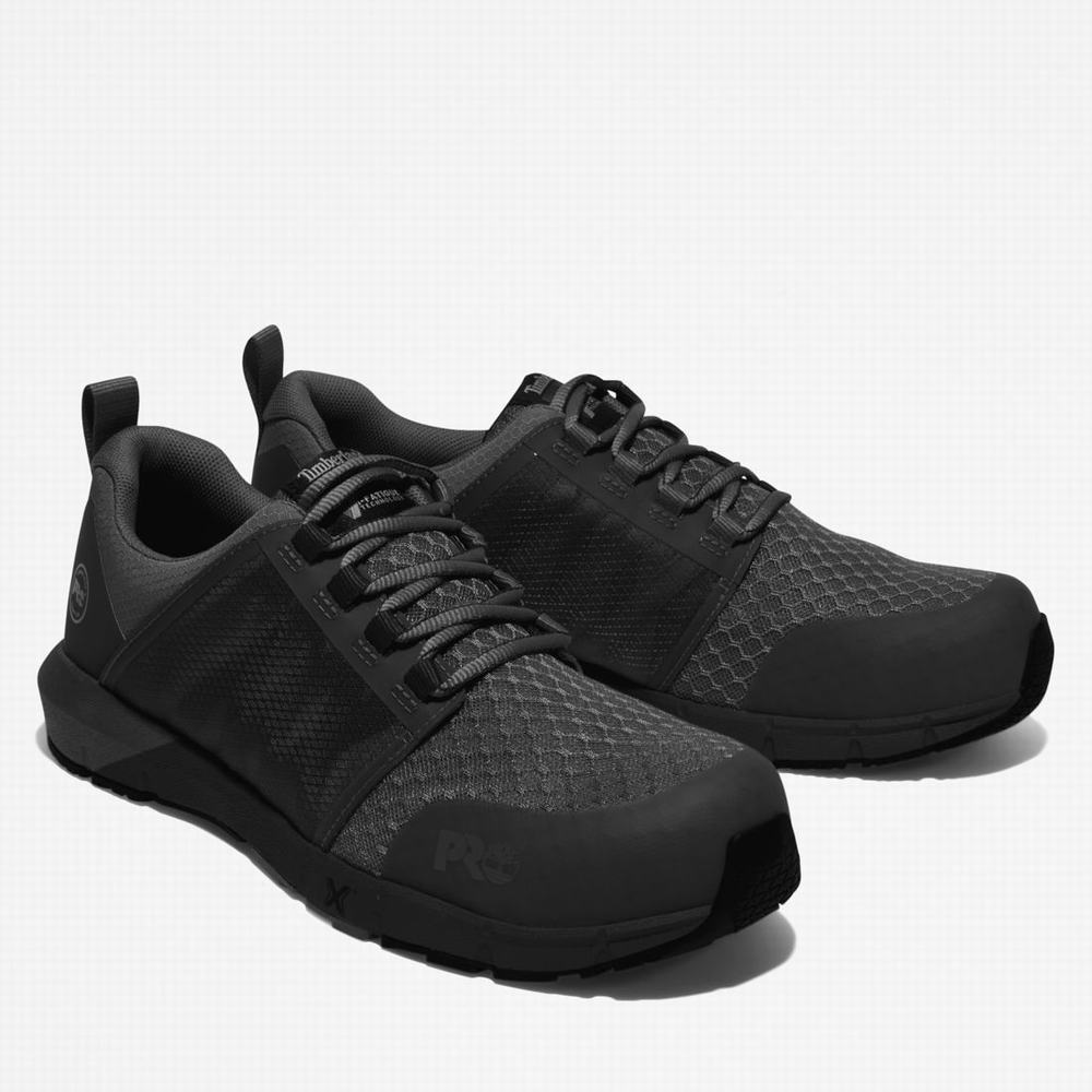 Timberland Radius Composite Burunlu İş Sneaker İş Ayakkabısı Erkek Siyah Gri | TR-9285P