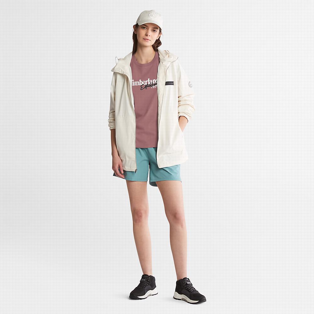 Timberland Raglan-sleeve Logo Tişört Kadın Pembe | TR-5039U