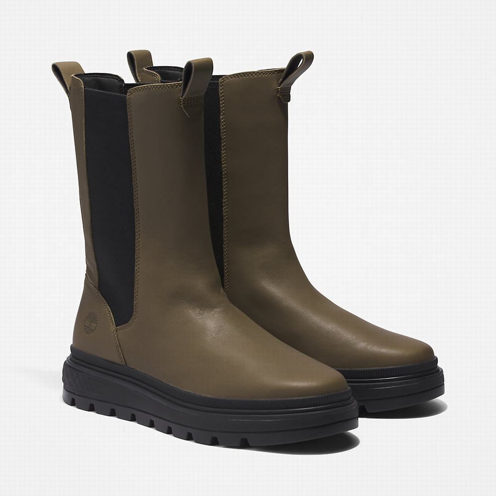 Timberland Ray City GreenStride™ Combat Chelsea Chelsea Bot Kadın Yeşil | TR-1203Z