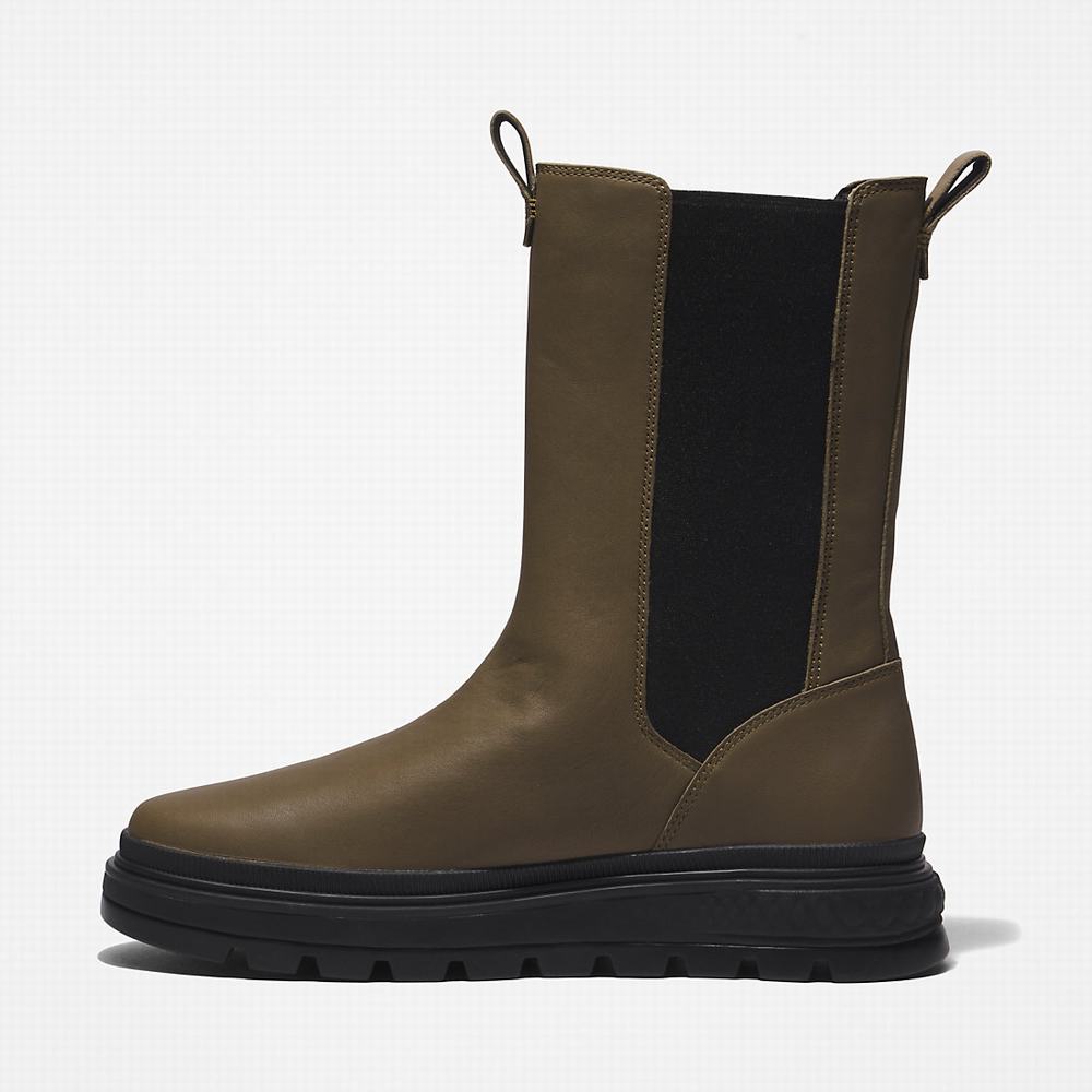 Timberland Ray City GreenStride™ Combat Chelsea Chelsea Bot Kadın Yeşil | TR-1203Z