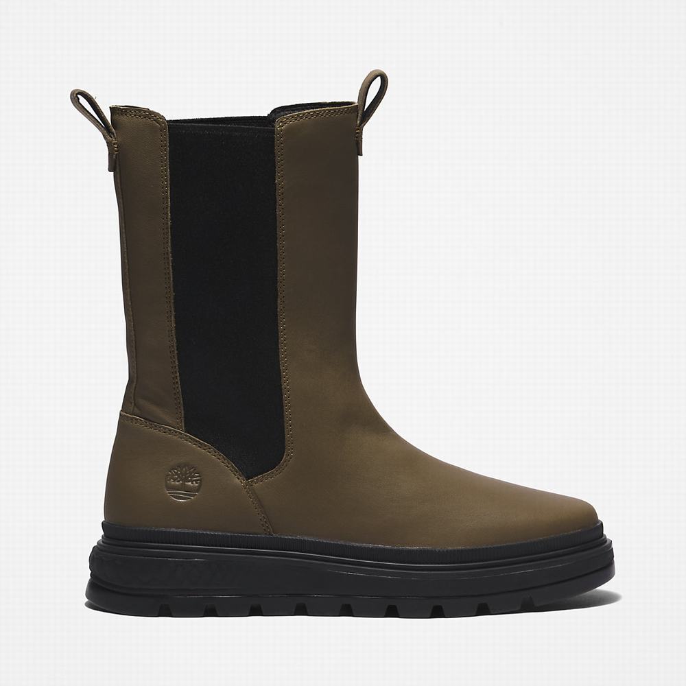 Timberland Ray City GreenStride™ Combat Chelsea Chelsea Bot Kadın Yeşil | TR-1203Z