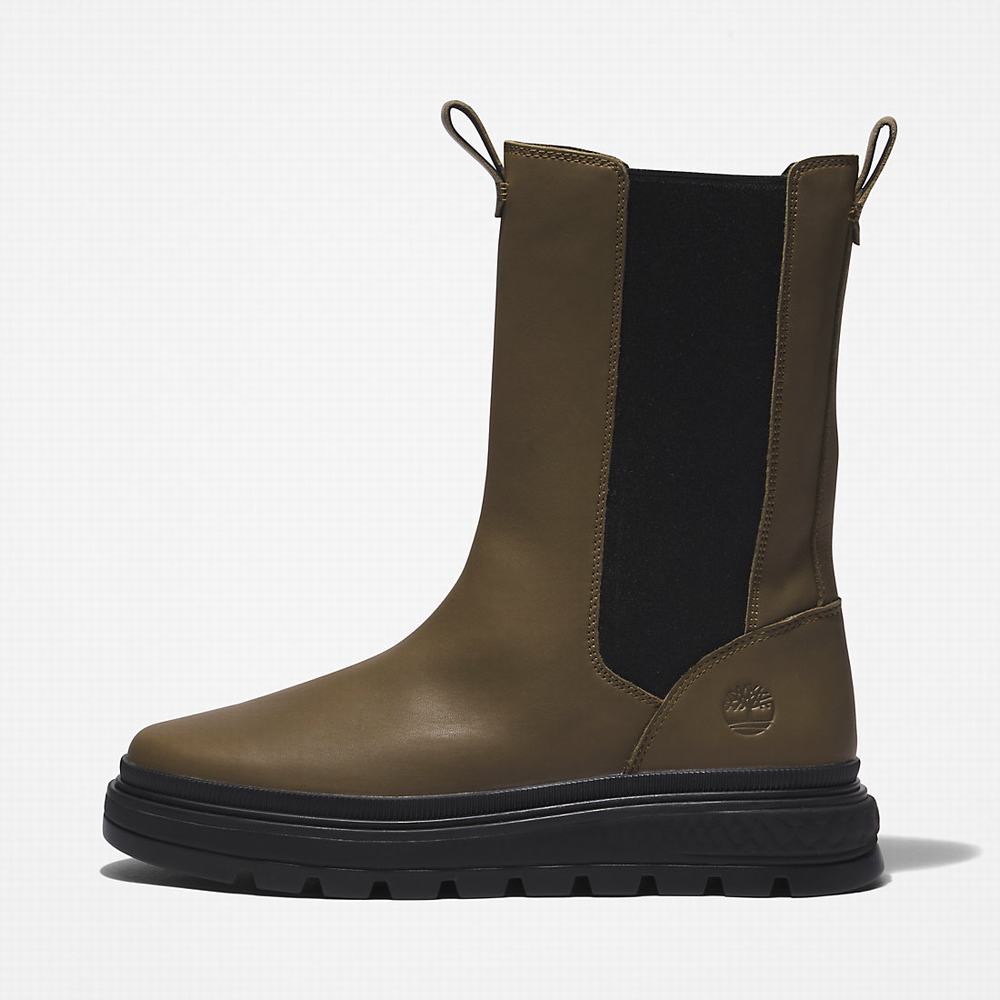 Timberland Ray City GreenStride™ Combat Chelsea Chelsea Bot Kadın Yeşil | TR-1203Z