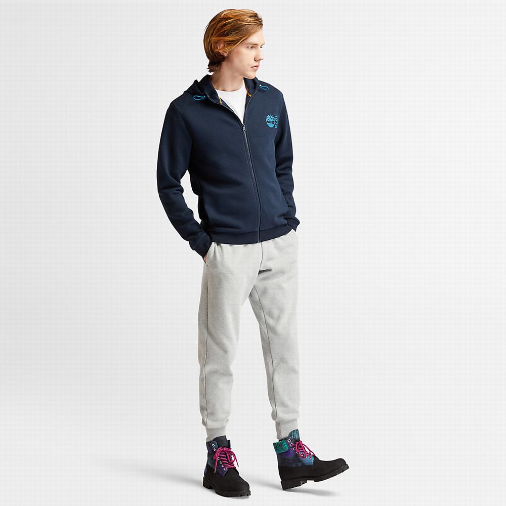 Timberland Re-Konfor EK+ Zip Kapüşonlu Sweatshirt Erkek Lacivert | TR-6085V