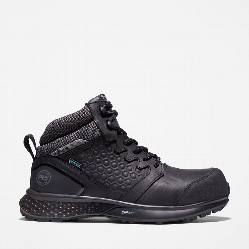Timberland Reaxion Composite Burunlu Waterproof İş Sneaker Iş Botu Kadın Siyah Gri | TR-0683Z