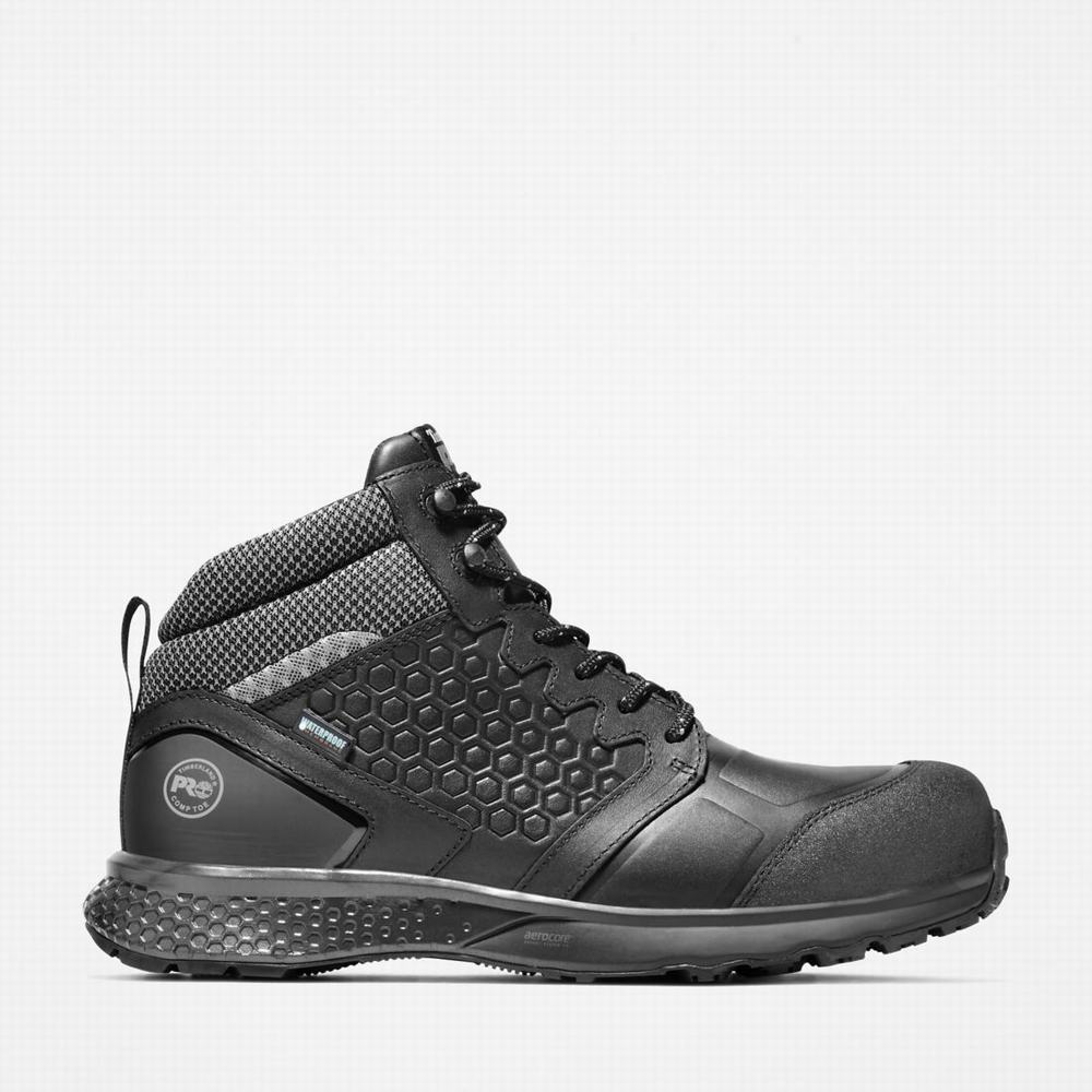Timberland Reaxion Composite Burunlu Waterproof İş Sneaker Iş Botu Erkek Siyah Gri | TR-1243W