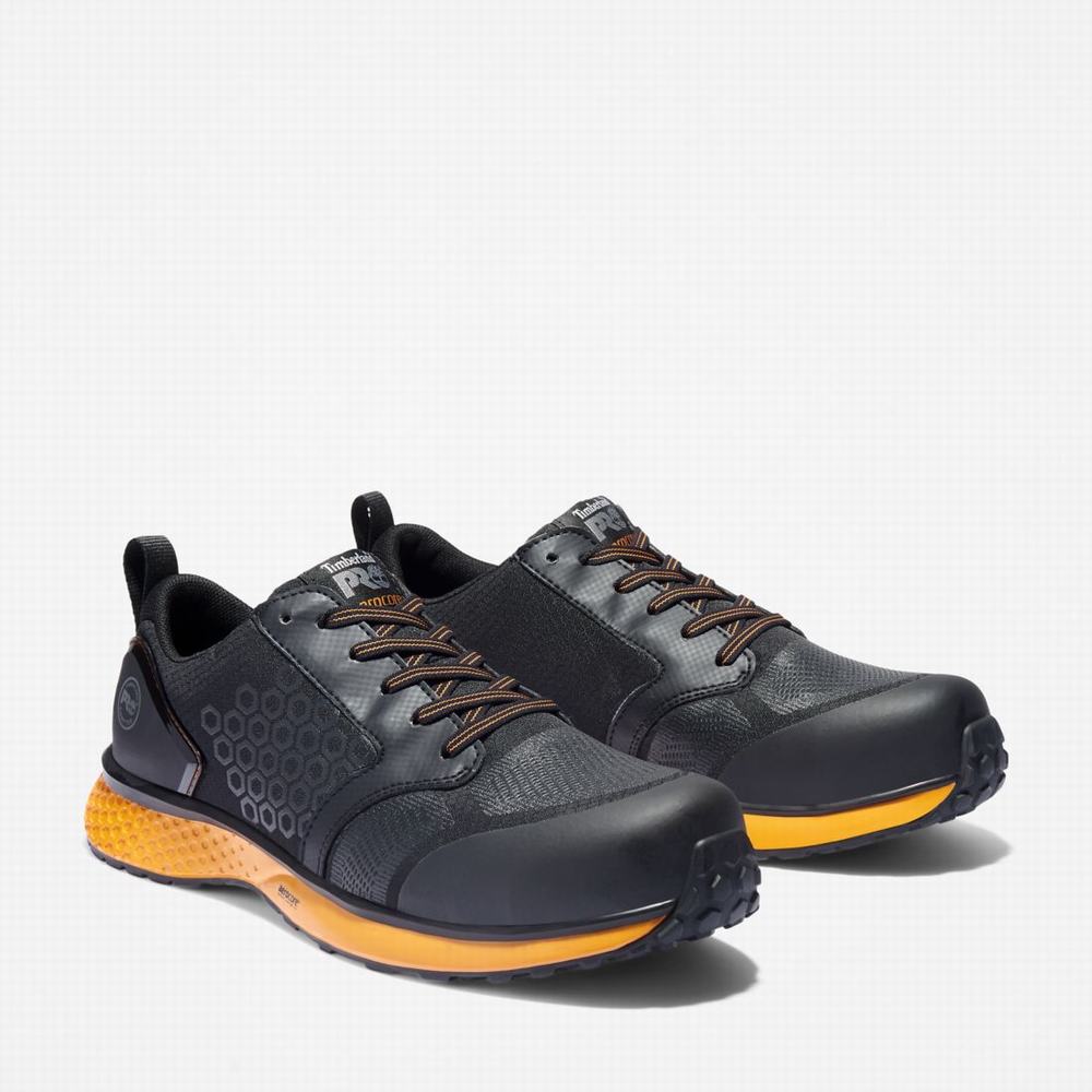 Timberland Reaxion Composite Burunlu İş Sneaker İş Ayakkabısı Erkek Siyah Turuncu | TR-3285F