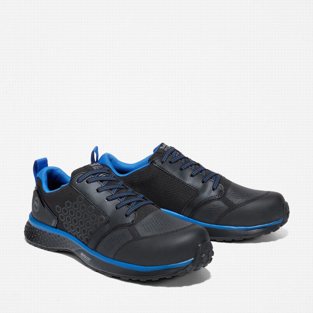 Timberland Reaxion Composite Burunlu İş Sneaker İş Ayakkabısı Erkek Siyah Mavi | TR-4508D
