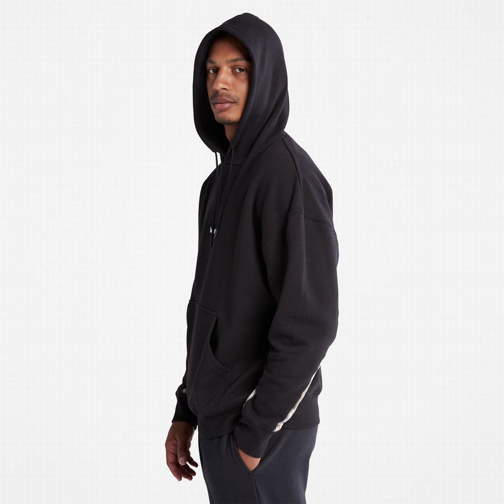 Timberland Reinforced-elbow Kapüşonlu Sweatshirt Erkek Siyah | TR-7628L