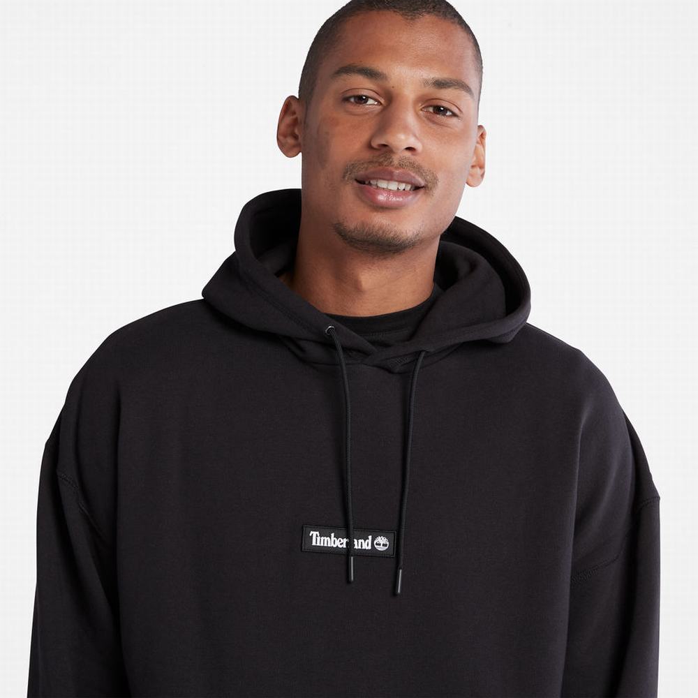 Timberland Reinforced-elbow Kapüşonlu Sweatshirt Erkek Siyah | TR-7628L
