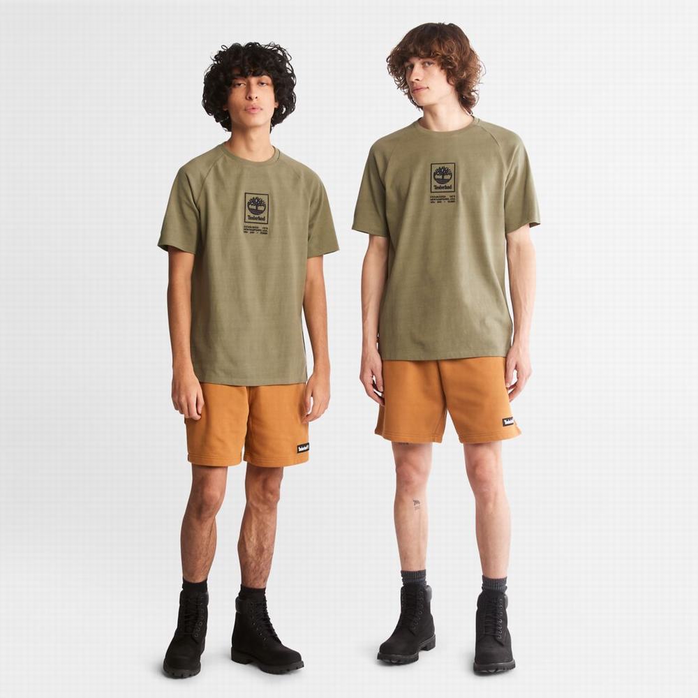 Timberland Relaxed-Fit Sweatshorts Şort Erkek Kahverengi | TR-7890Y