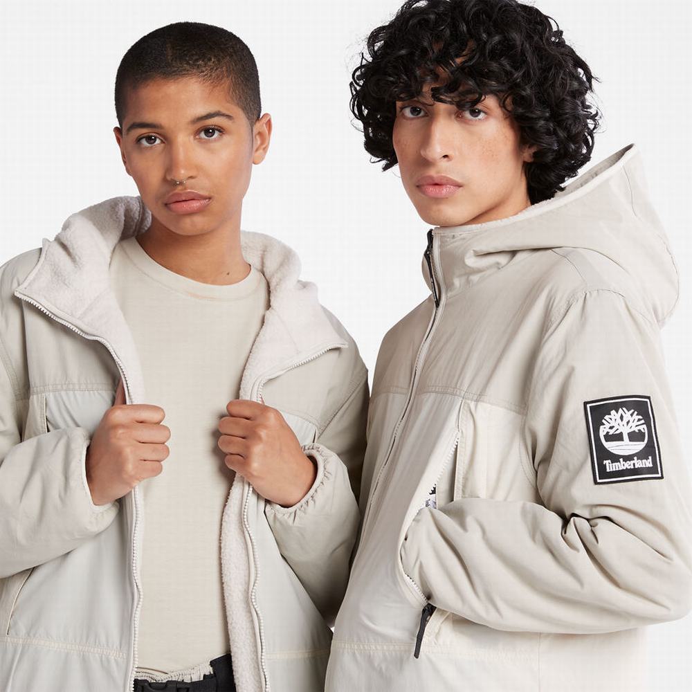 Timberland Reversible High-pile Fleece Ceket Erkek Açık Gri | TR-8509K