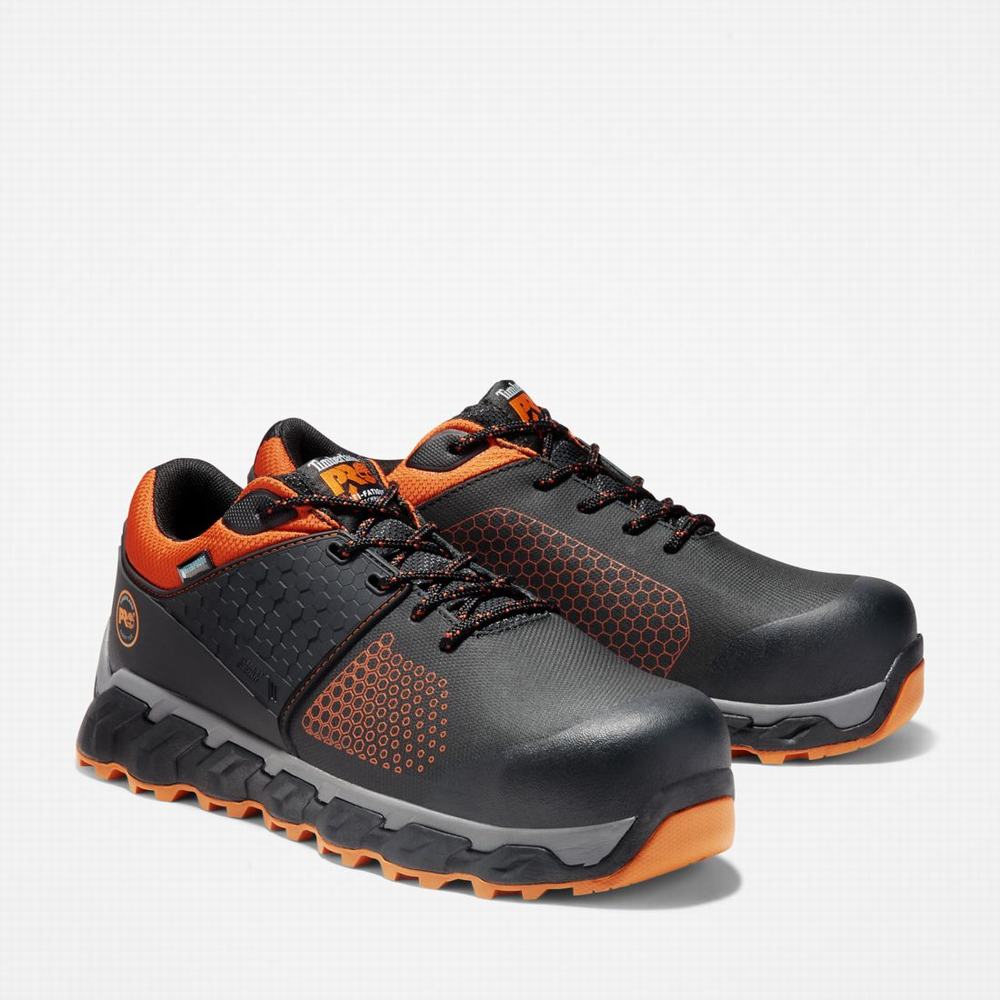 Timberland Ridgework Composite Burunlu Waterproof İş Ayakkabısı Erkek Siyah Turuncu | TR-6724M