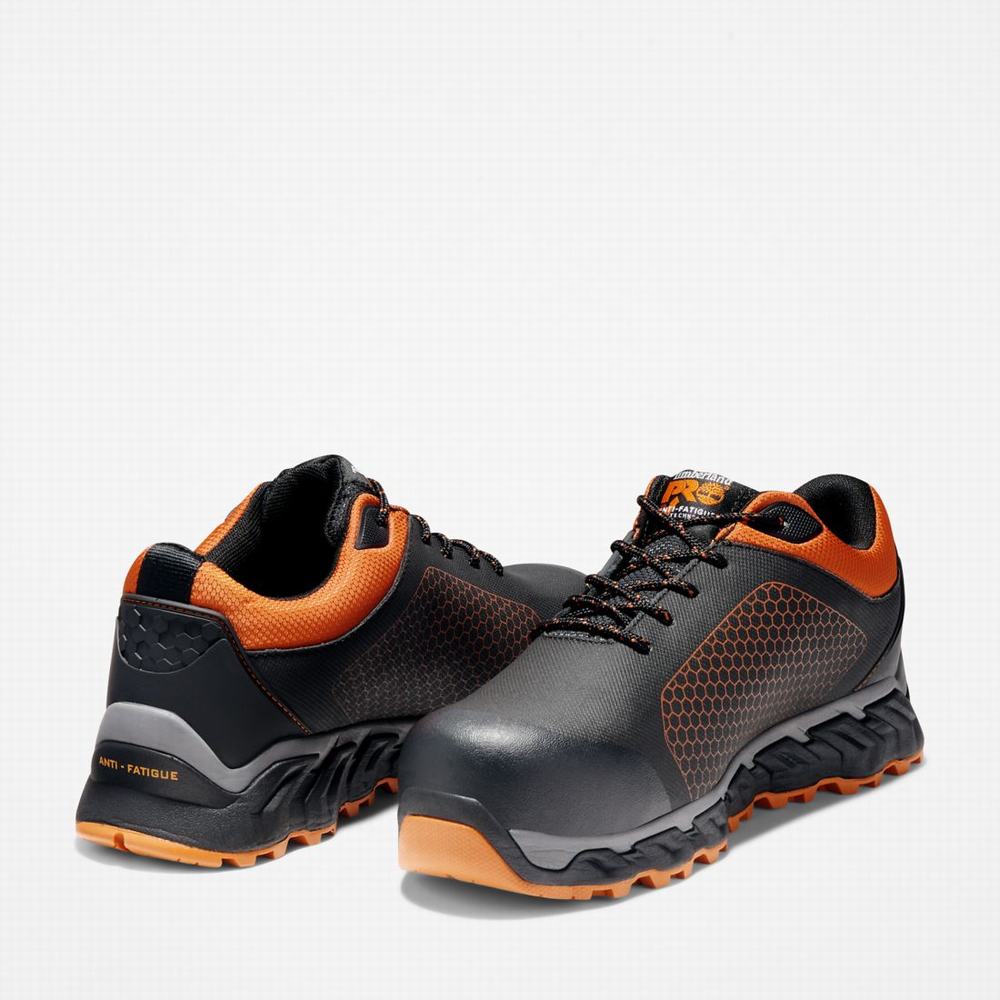 Timberland Ridgework Composite Burunlu Waterproof İş Ayakkabısı Erkek Siyah Turuncu | TR-6724M