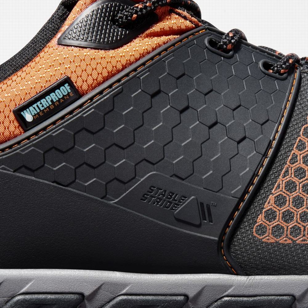 Timberland Ridgework Composite Burunlu Waterproof İş Ayakkabısı Erkek Siyah Turuncu | TR-6724M