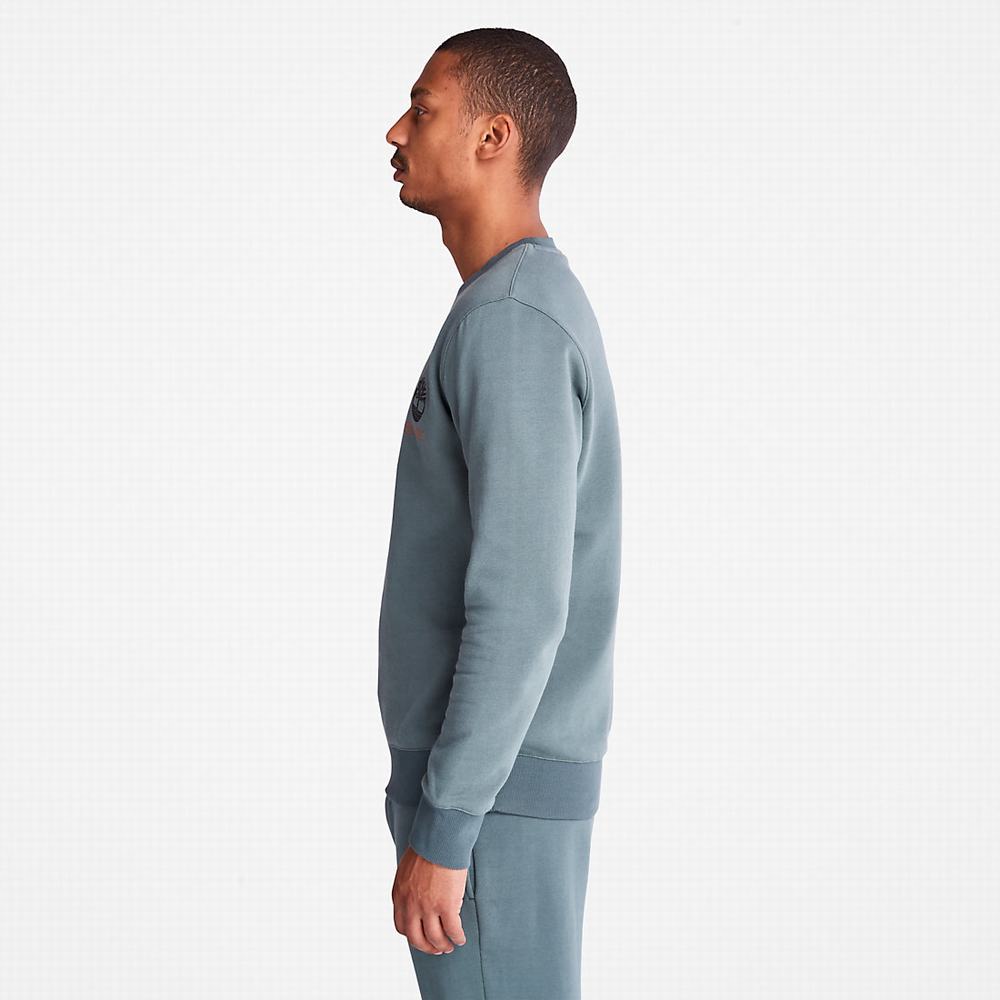 Timberland Rüzgâr, Su, Earth and Sky Crewneck Tişörtü Erkek Yeşil | TR-8437Q