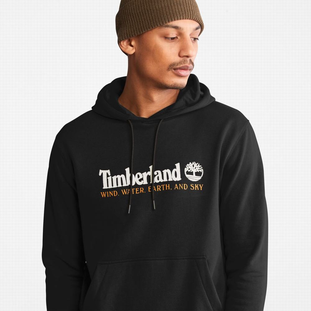 Timberland Rüzgâr, Su, Earth, and Sky Kapüşonlu Sweatshirt Erkek Siyah | TR-0381P