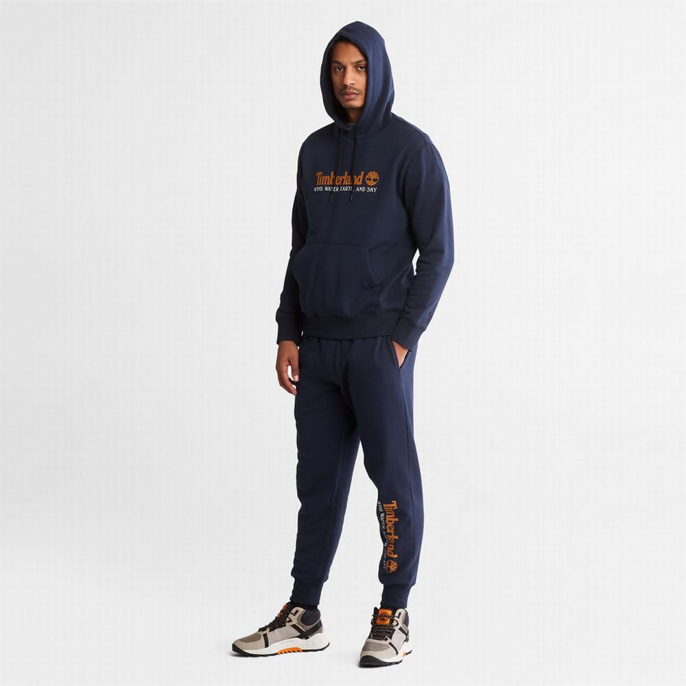 Timberland Rüzgâr, Su, Earth, and Sky Kapüşonlu Sweatshirt Erkek Lacivert | TR-6375C