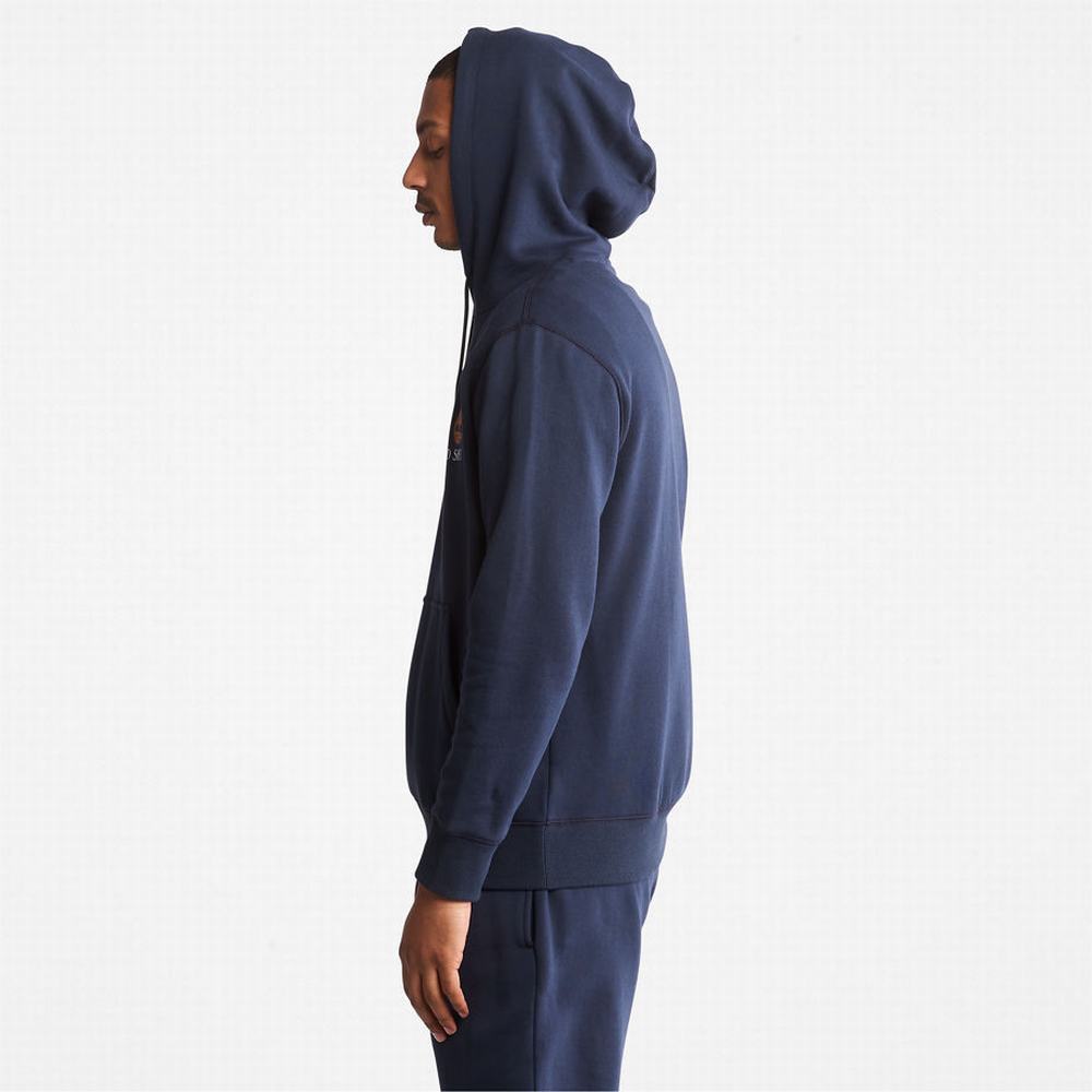 Timberland Rüzgâr, Su, Earth, and Sky Kapüşonlu Sweatshirt Erkek Lacivert | TR-6375C