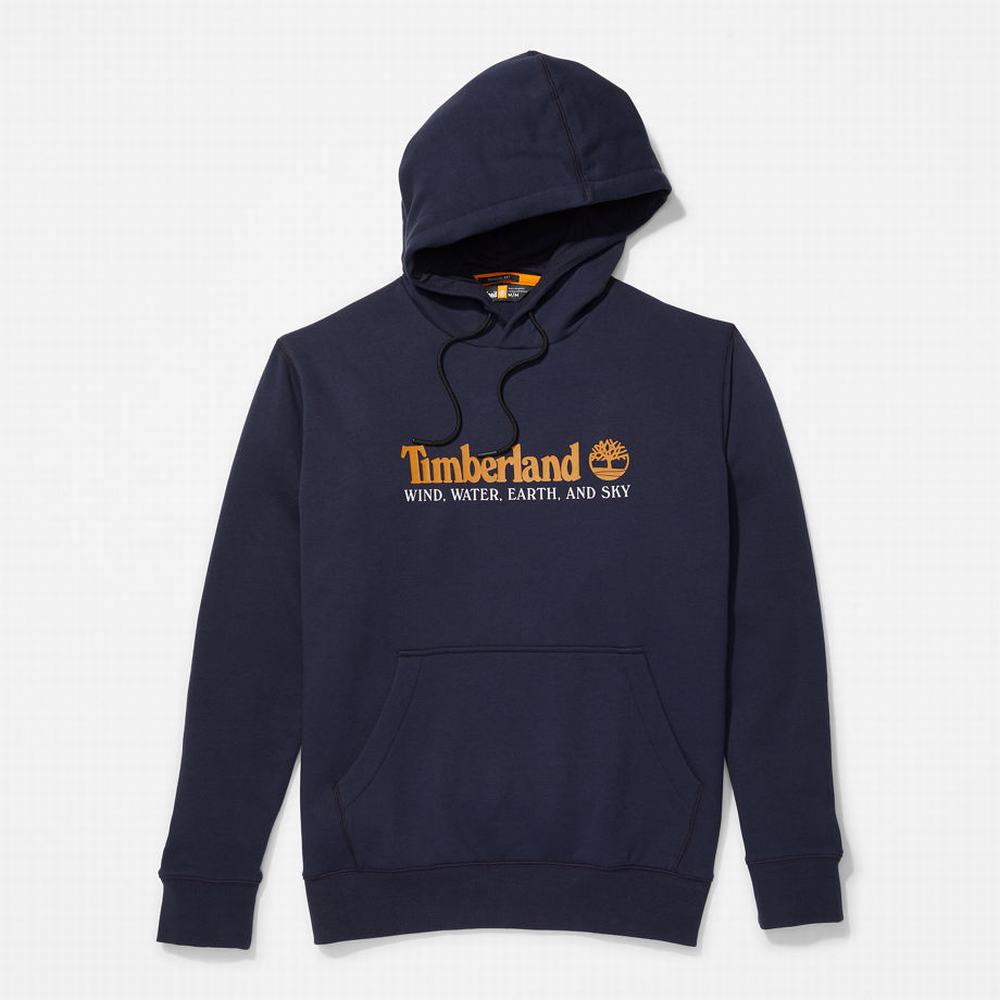 Timberland Rüzgâr, Su, Earth, and Sky Kapüşonlu Sweatshirt Erkek Lacivert | TR-6375C