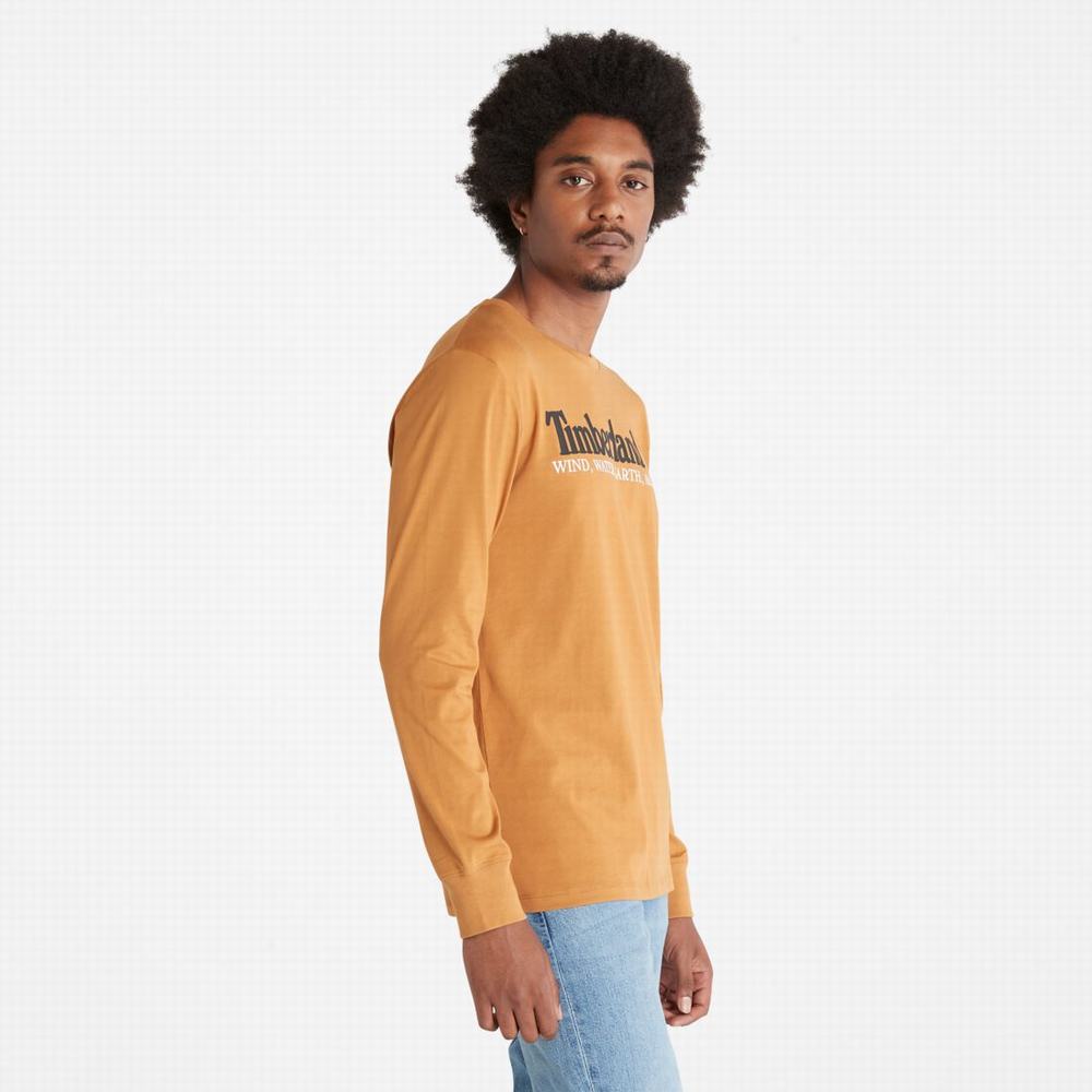 Timberland Rüzgâr, Su, Earth and Sky Long-Sleeve Tişört Erkek Kahverengi | TR-1673Q