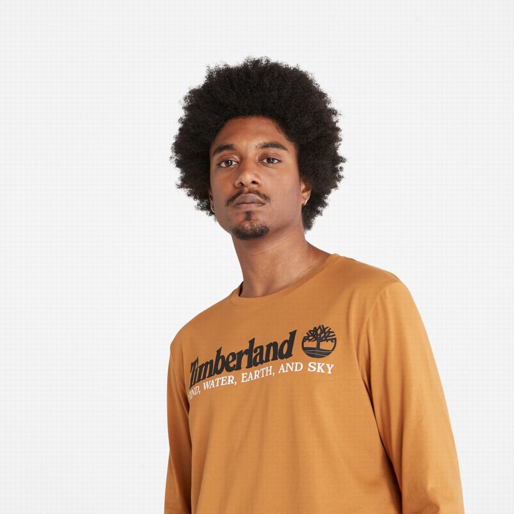 Timberland Rüzgâr, Su, Earth and Sky Long-Sleeve Tişört Erkek Kahverengi | TR-1673Q