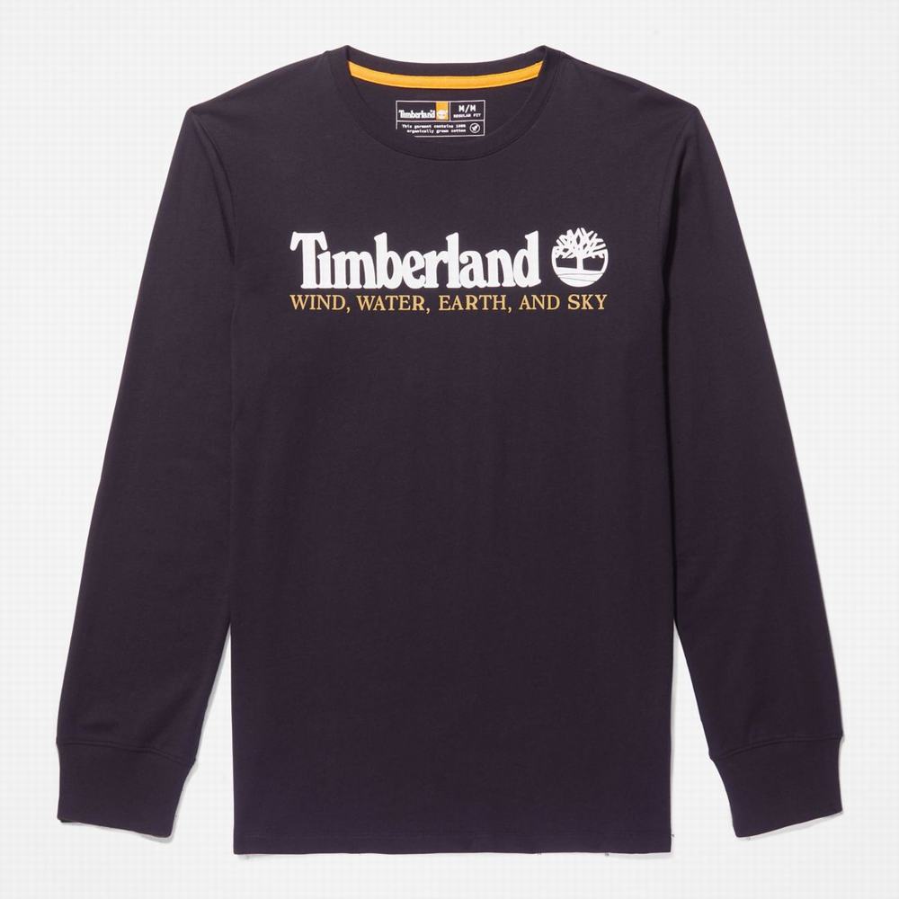 Timberland Rüzgâr, Su, Earth and Sky Long-Sleeve Tişört Erkek Siyah | TR-7180E