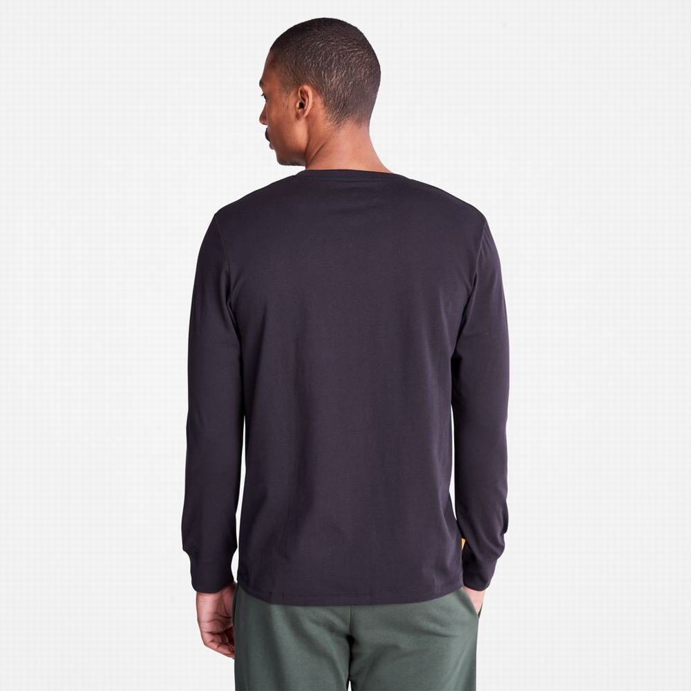 Timberland Rüzgâr, Su, Earth and Sky Long-Sleeve Tişört Erkek Siyah | TR-7180E