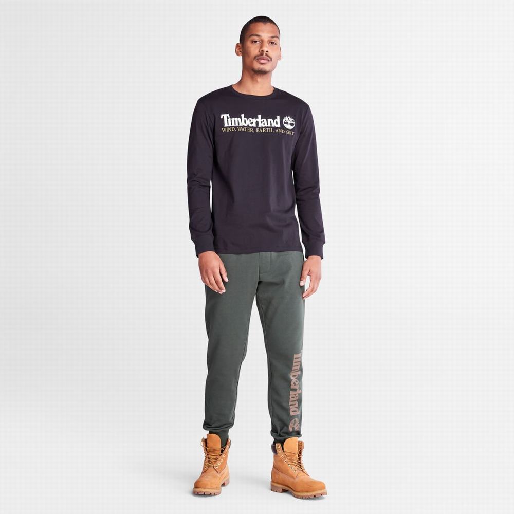 Timberland Rüzgâr, Su, Earth and Sky Long-Sleeve Tişört Erkek Siyah | TR-7180E