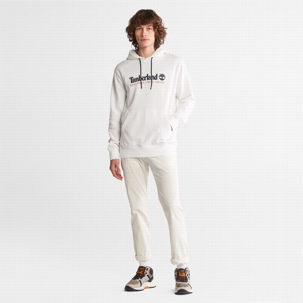 Timberland Rüzgâr, Su, Earth, and Sky™ Kapüşonlu Sweatshirt Erkek Beyaz | TR-3086U
