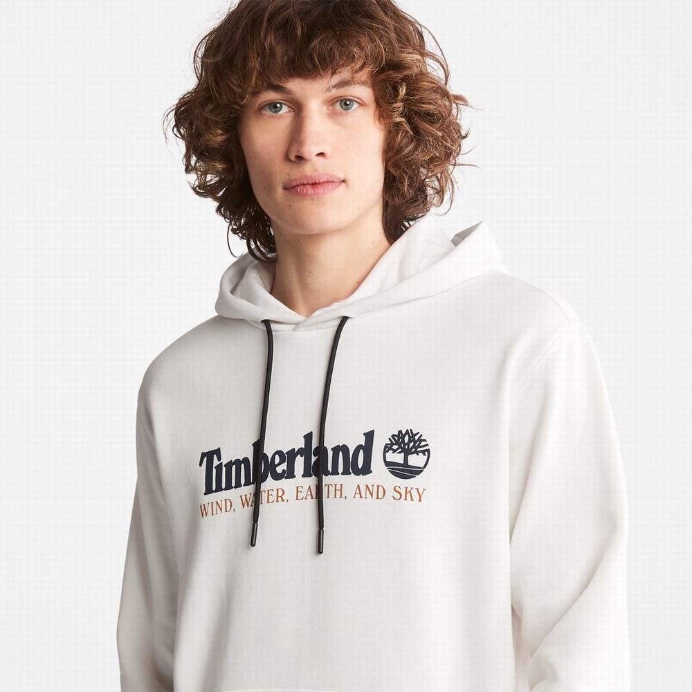 Timberland Rüzgâr, Su, Earth, and Sky™ Kapüşonlu Sweatshirt Erkek Beyaz | TR-3086U