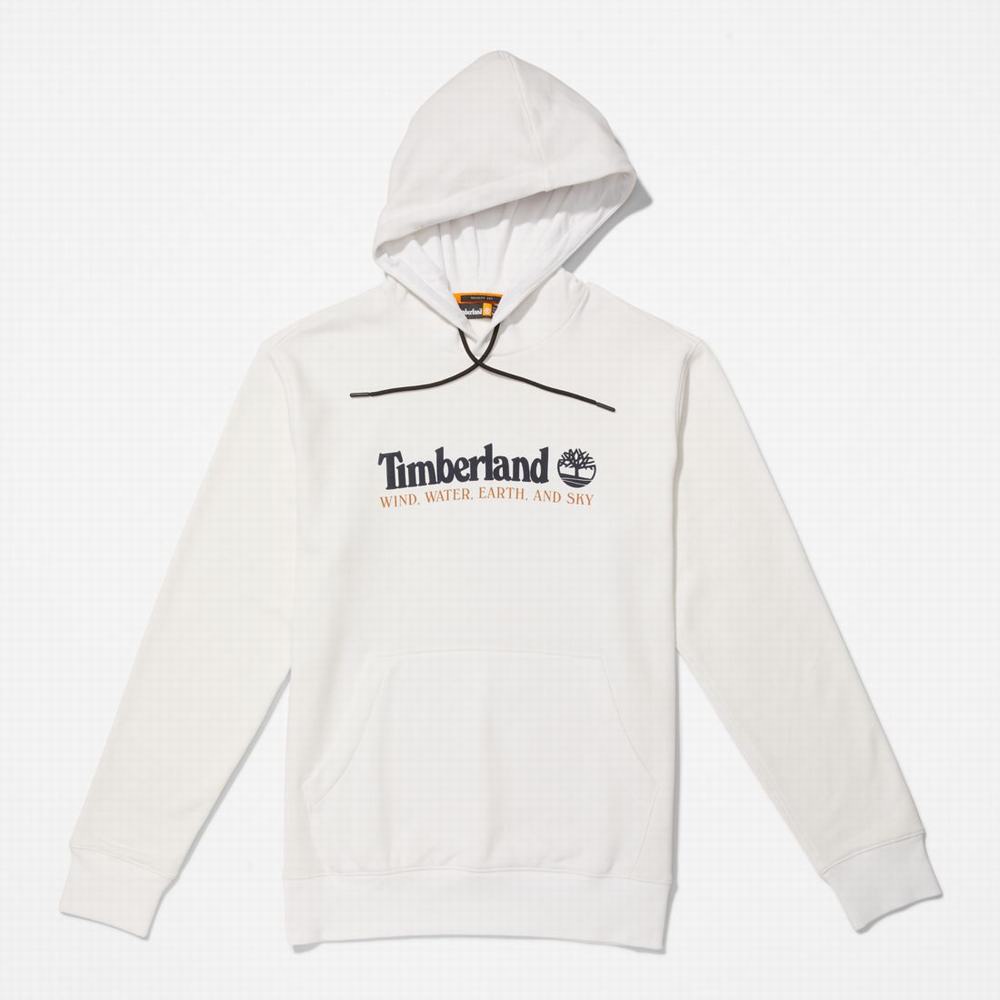 Timberland Rüzgâr, Su, Earth, and Sky™ Kapüşonlu Sweatshirt Erkek Beyaz | TR-3086U