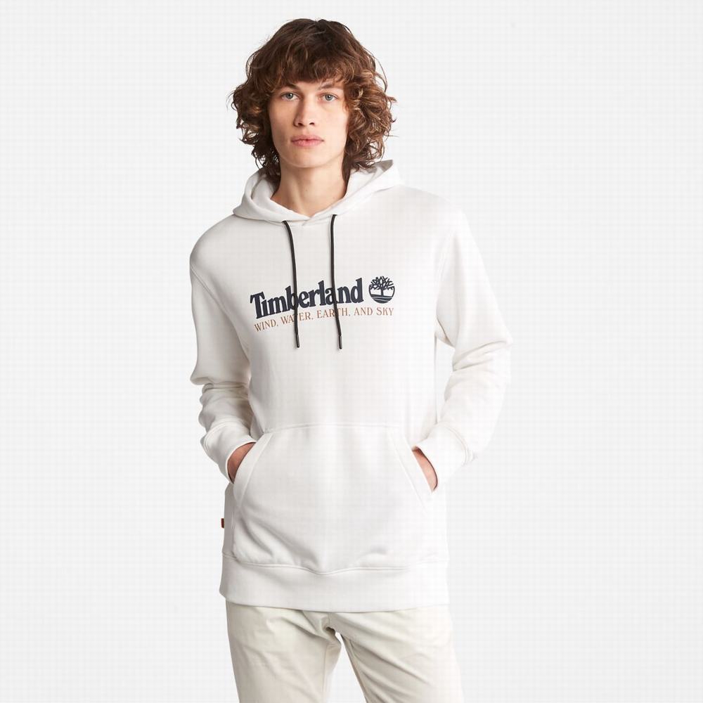 Timberland Rüzgâr, Su, Earth, and Sky™ Kapüşonlu Sweatshirt Erkek Beyaz | TR-3086U
