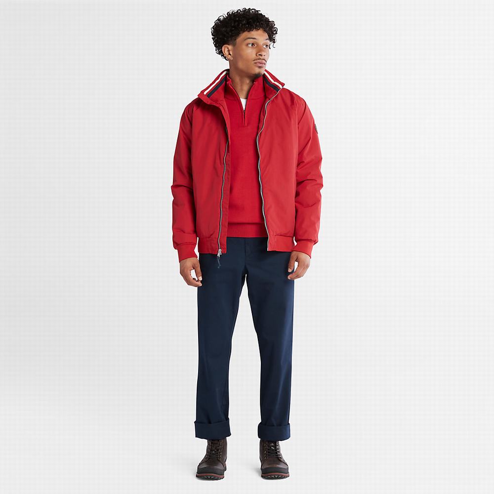 Timberland Sailor Bomber Ceket Erkek Kırmızı | TR-9607L