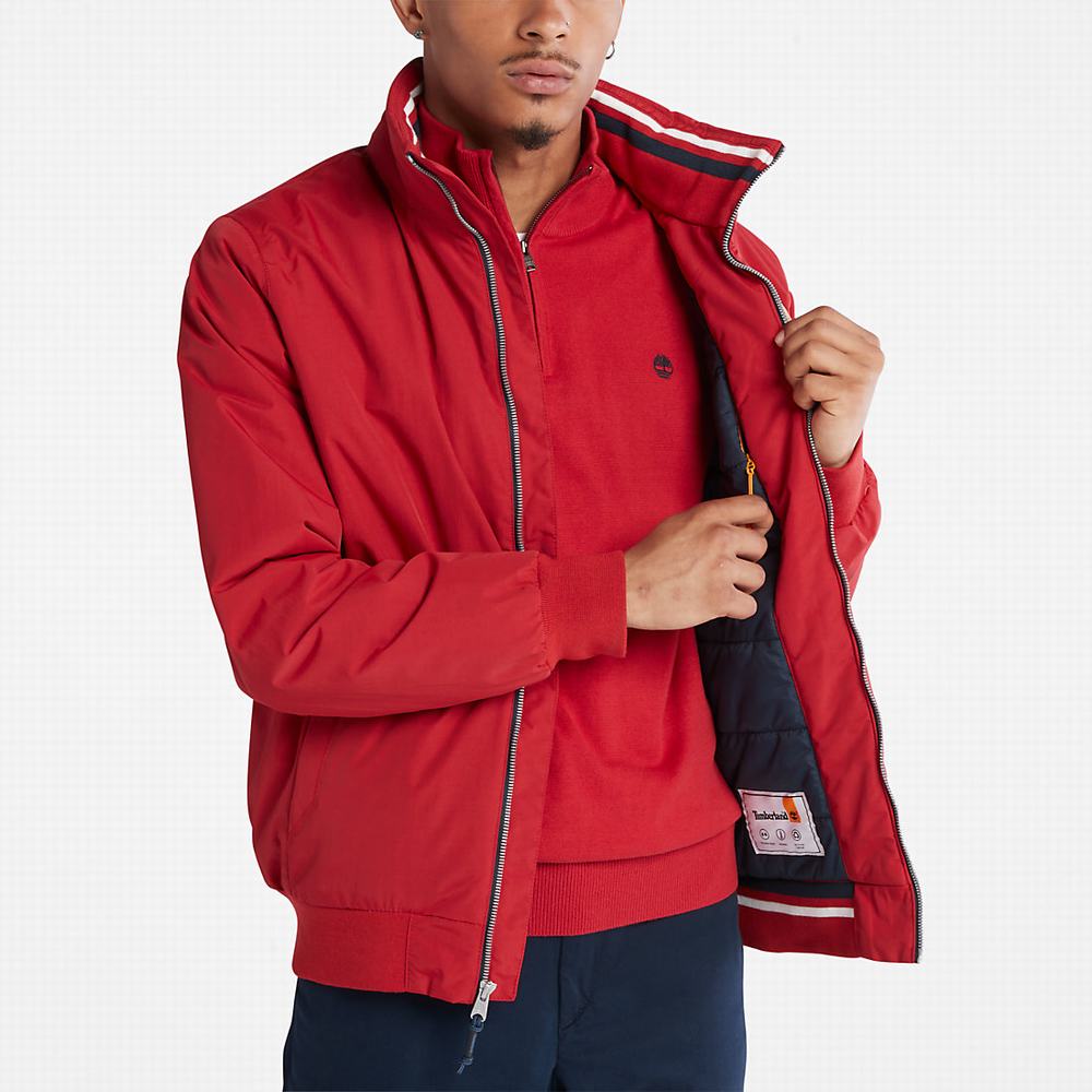 Timberland Sailor Bomber Ceket Erkek Kırmızı | TR-9607L