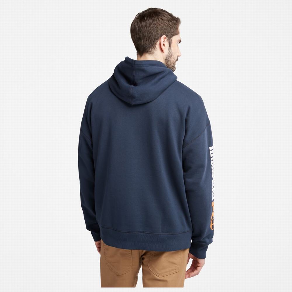 Timberland Sam Adams x Timberland PRO® Beerproof Kapüşonlu Sweatshirt Erkek Lacivert | TR-9704M