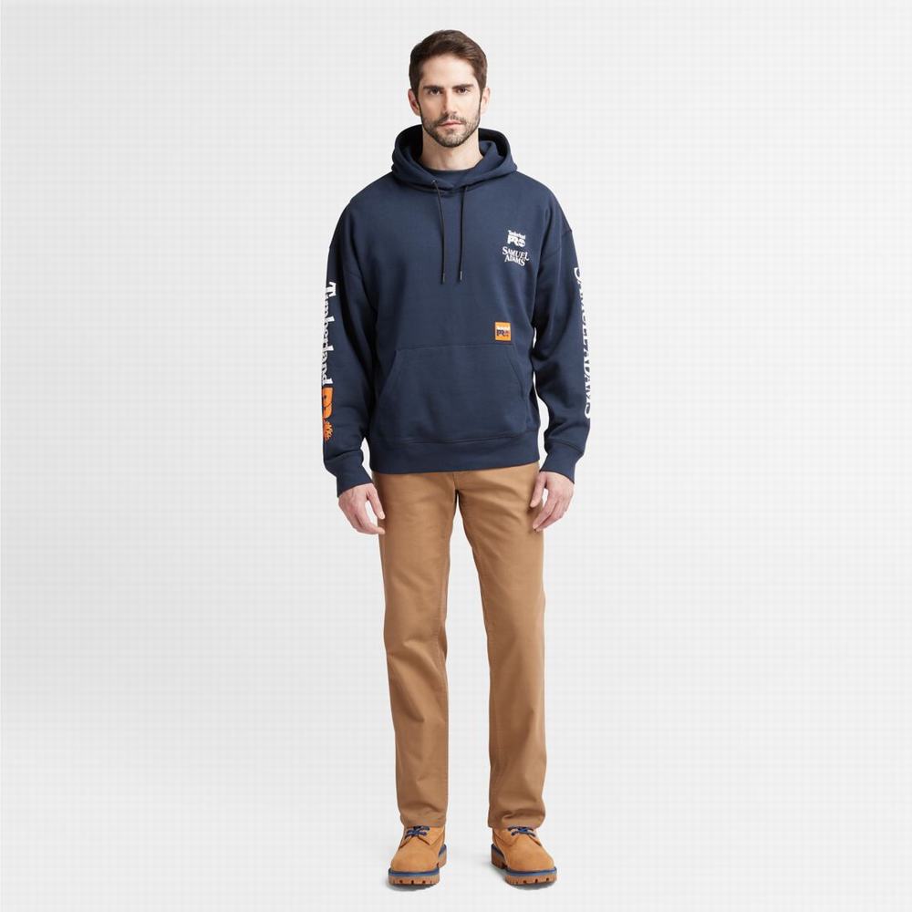 Timberland Sam Adams x Timberland PRO® Beerproof Kapüşonlu Sweatshirt Erkek Lacivert | TR-9704M
