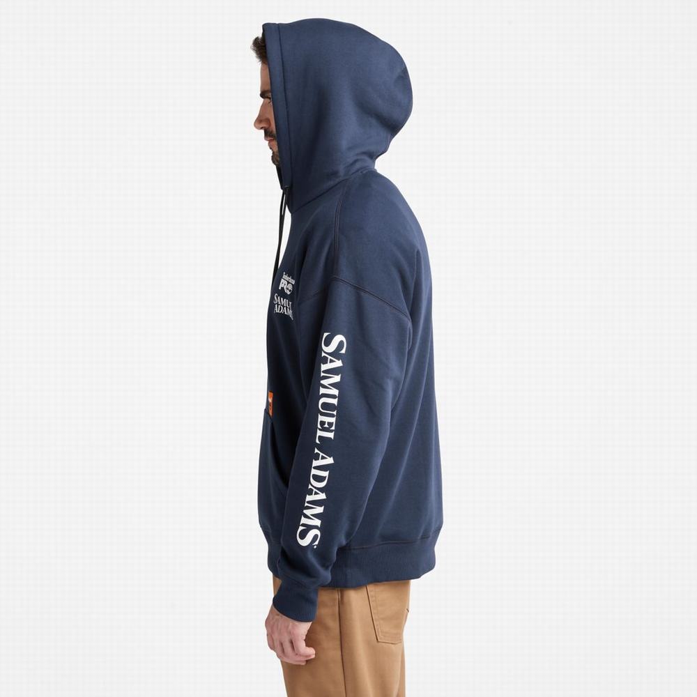 Timberland Sam Adams x Timberland PRO® Beerproof Kapüşonlu Sweatshirt Erkek Lacivert | TR-9704M