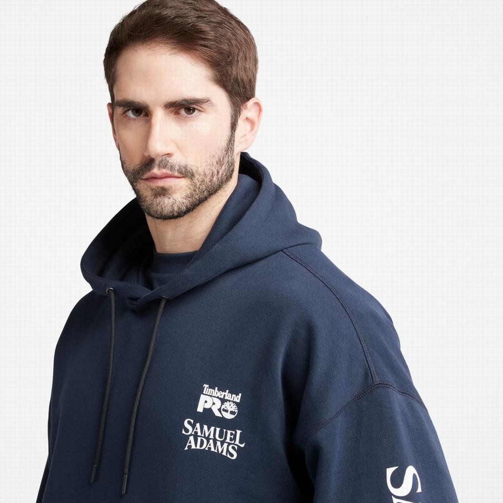 Timberland Sam Adams x Timberland PRO® Beerproof Kapüşonlu Sweatshirt Erkek Lacivert | TR-9704M