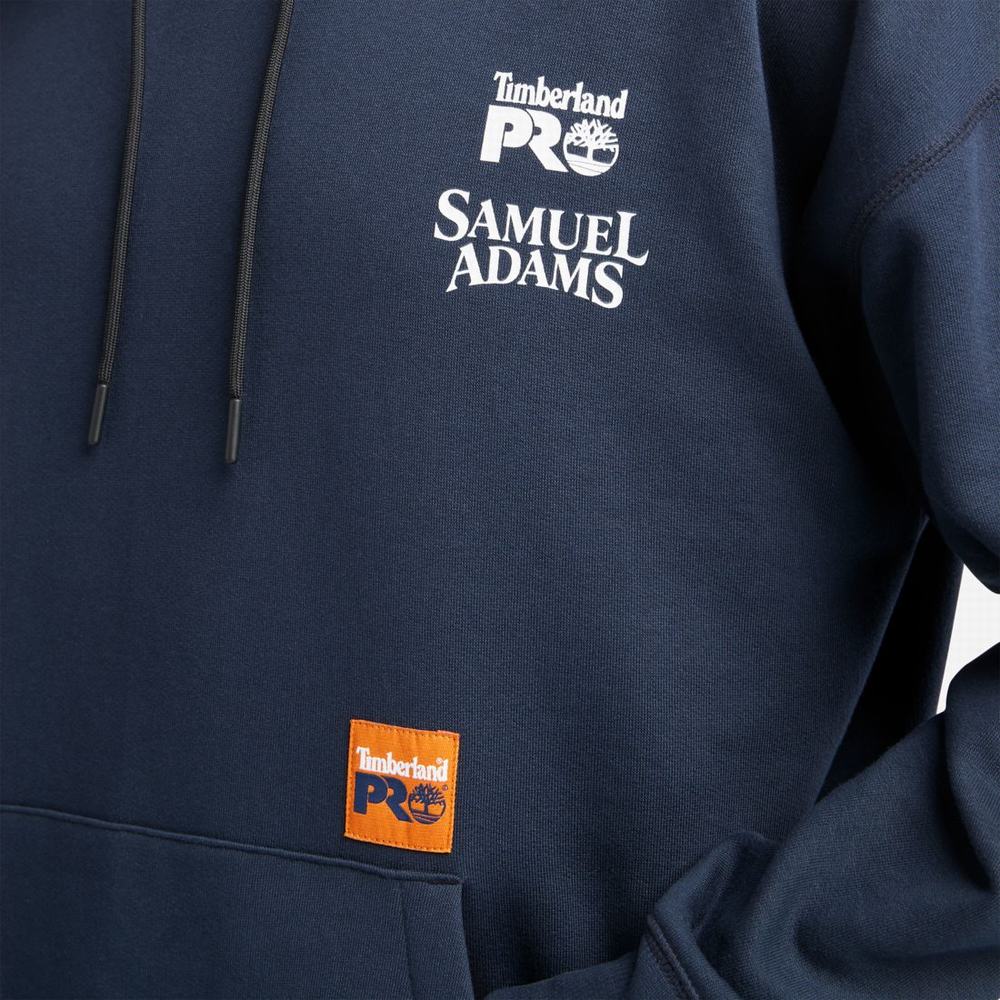 Timberland Sam Adams x Timberland PRO® Beerproof Kapüşonlu Sweatshirt Erkek Lacivert | TR-9704M