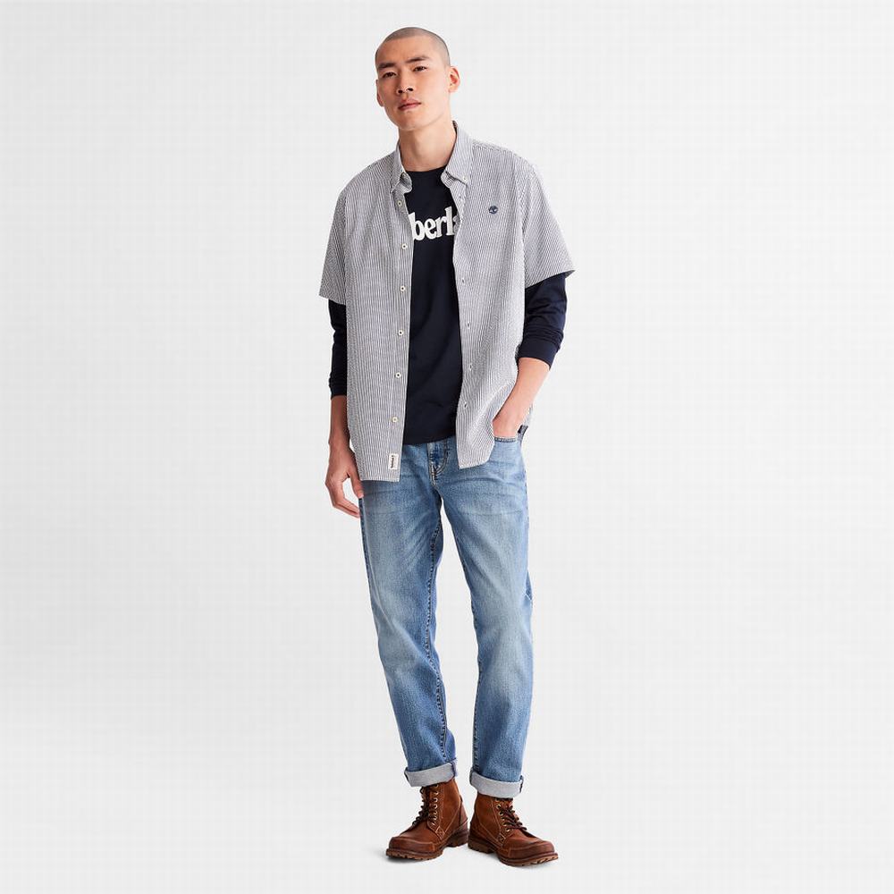 Timberland Sargent Lake Stretch Kot Pantolon Erkek Açık Mavi | TR-7415M