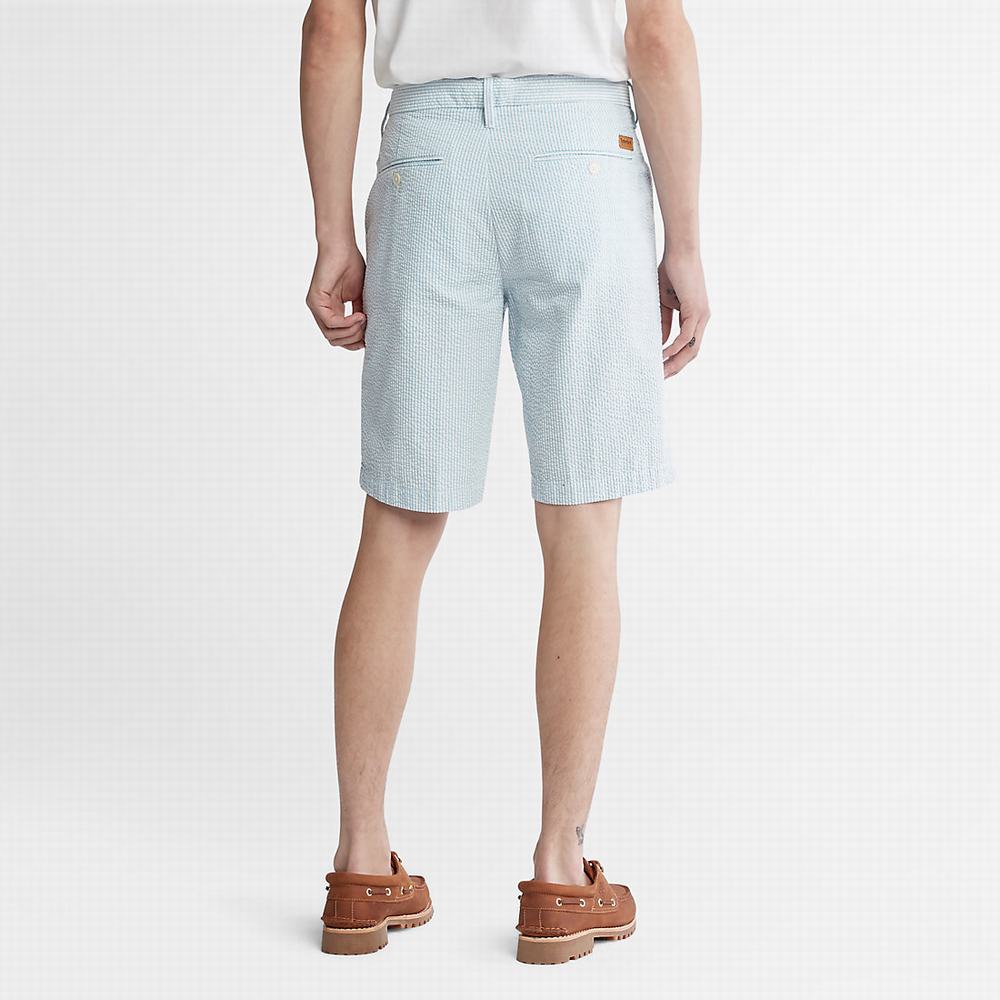 Timberland Seersucker Şort Erkek Açık Mavi | TR-7981T