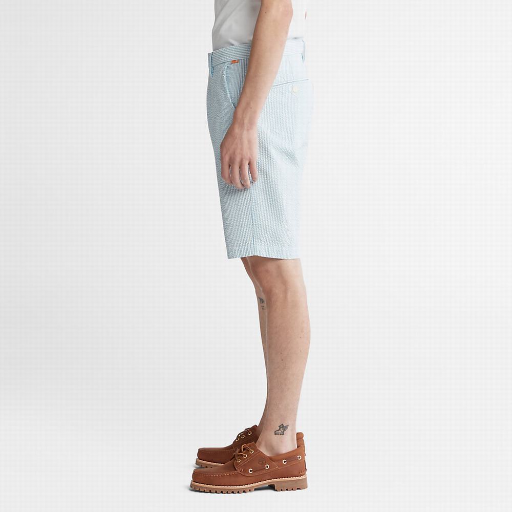 Timberland Seersucker Şort Erkek Açık Mavi | TR-7981T